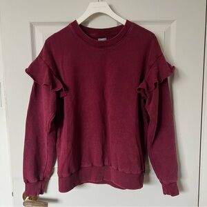 Aerie Ruffle Sweatshirt Size Small